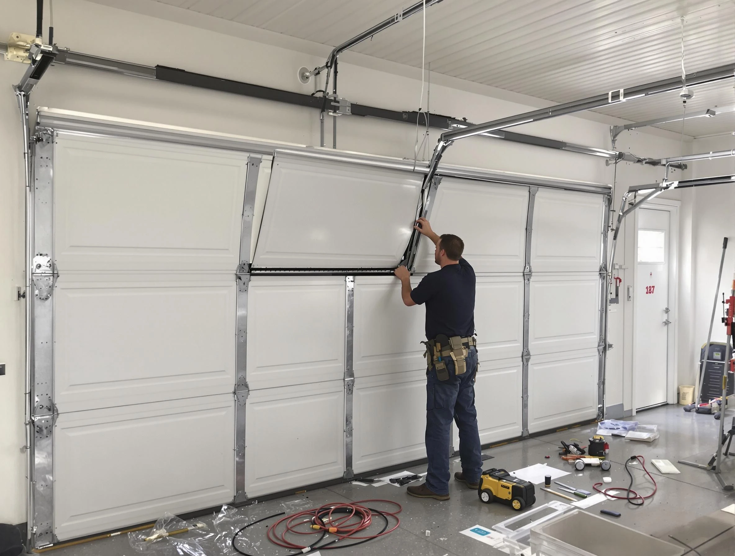 Garage Door Section Replacement in Stafford Courthouse